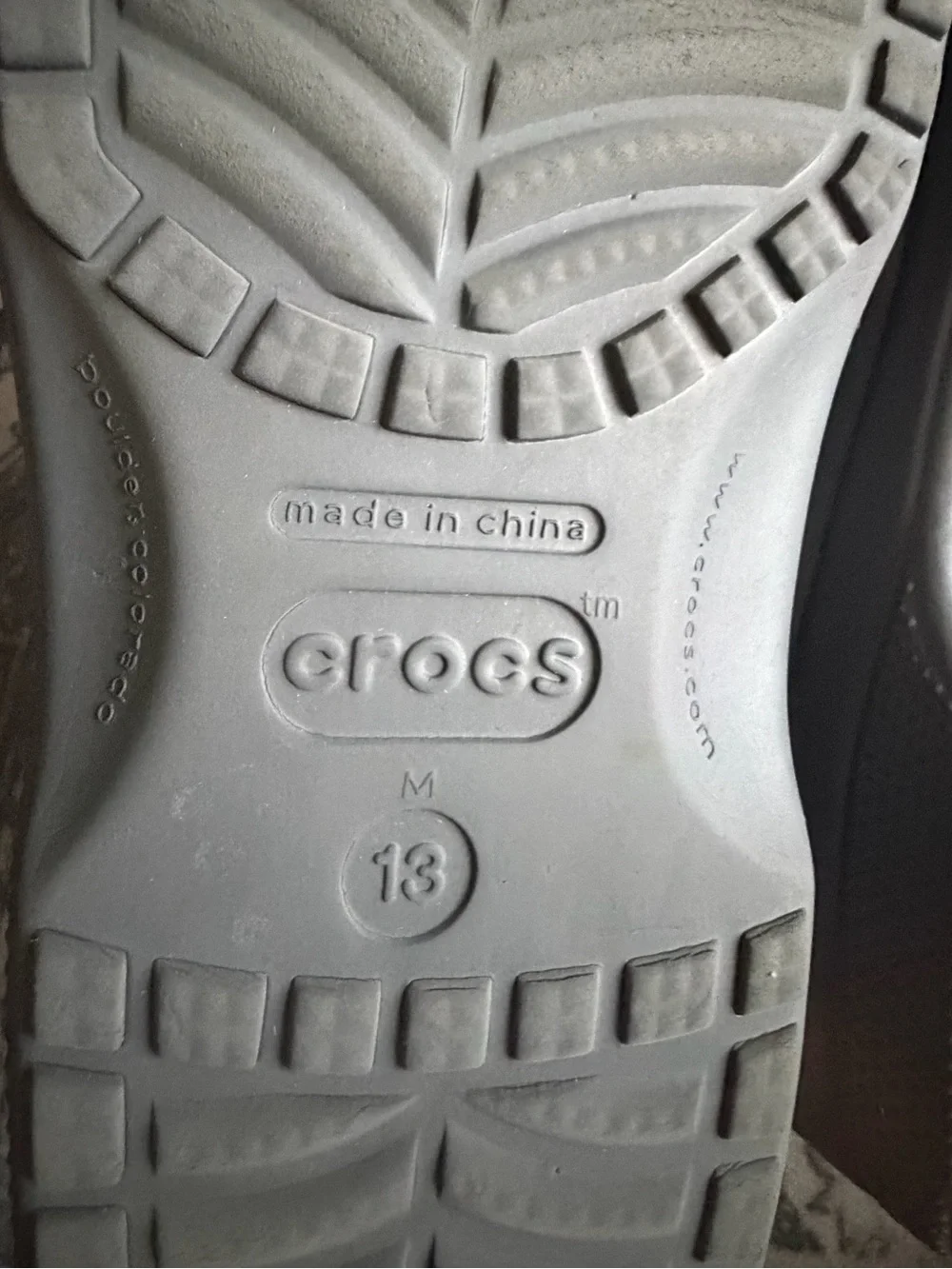 Crocs men’s gray Classic Clogs size 13